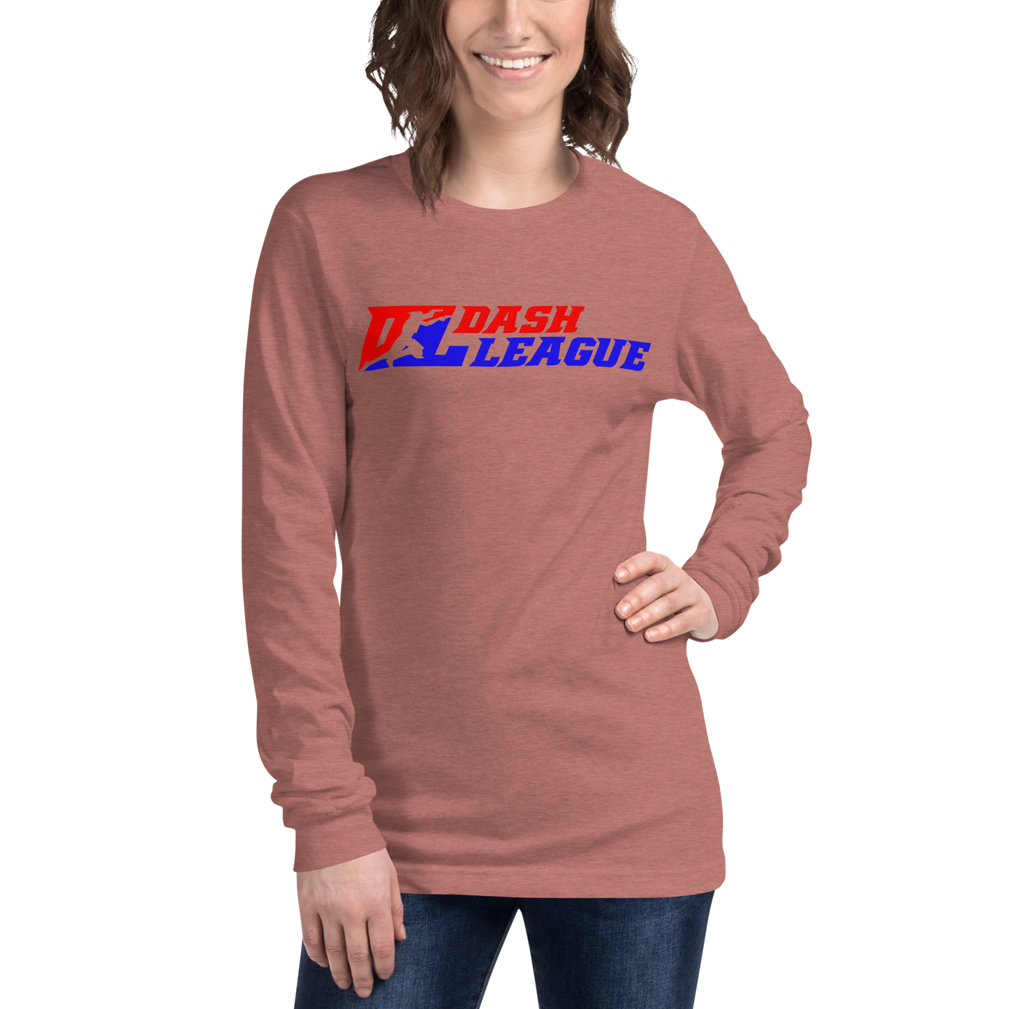 Camisa unisex de manga larga con logotipo DL de color ancho