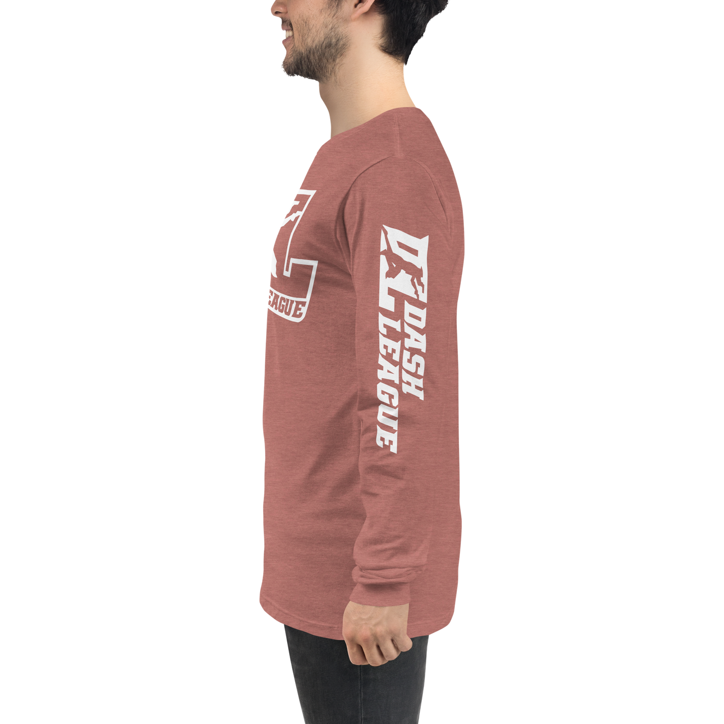 Long Sleeve Shirt White Outline DL Logo (Front+Sleeves)