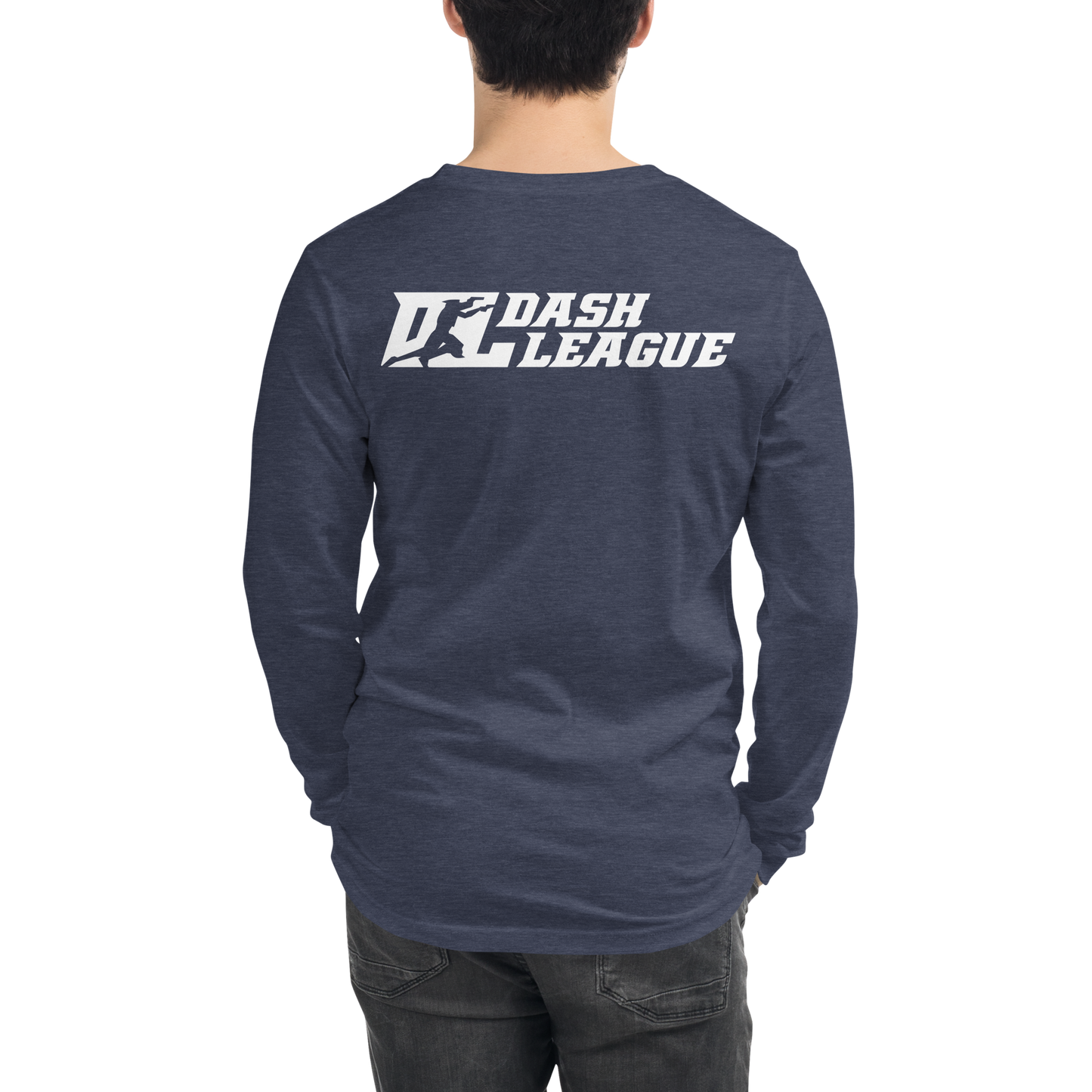 Long Sleeve Shirt White Outline DL Logo (Front+Back)