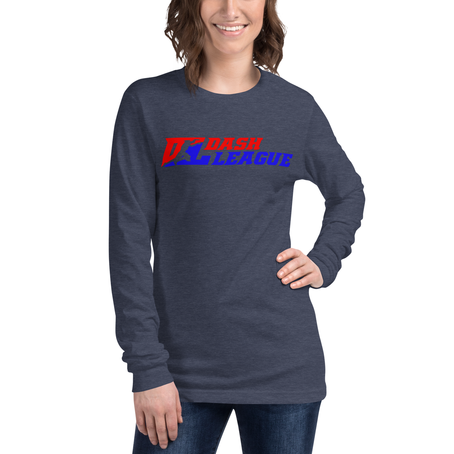 Camisa unisex de manga larga con logotipo DL de color ancho