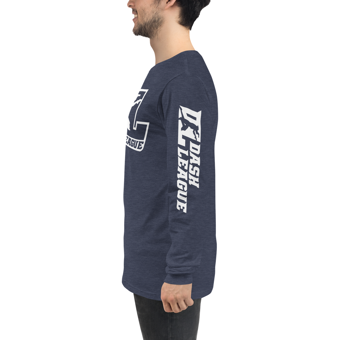 Long Sleeve Shirt White Outline DL Logo (Front+Sleeves)