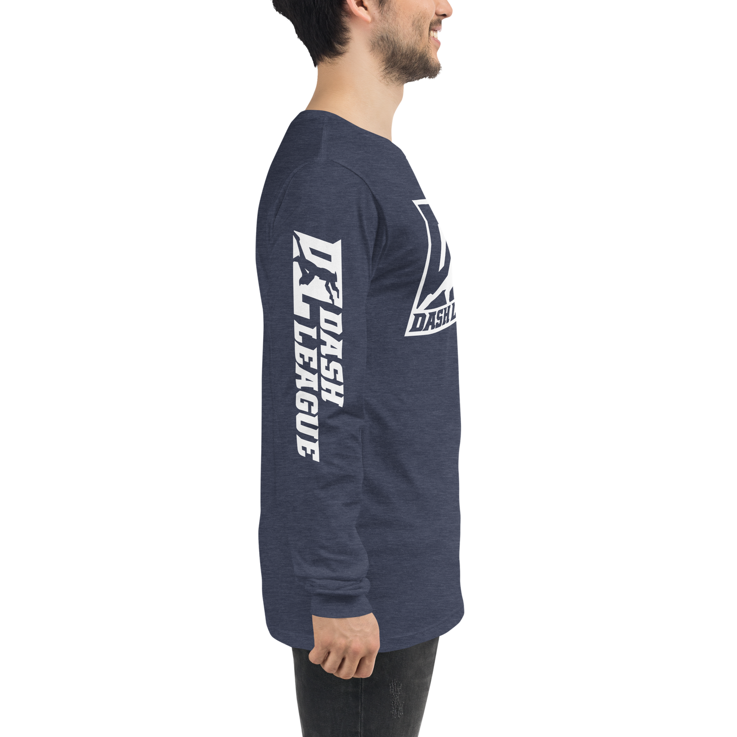 Long Sleeve Shirt White Outline DL Logo (Front+Sleeves)