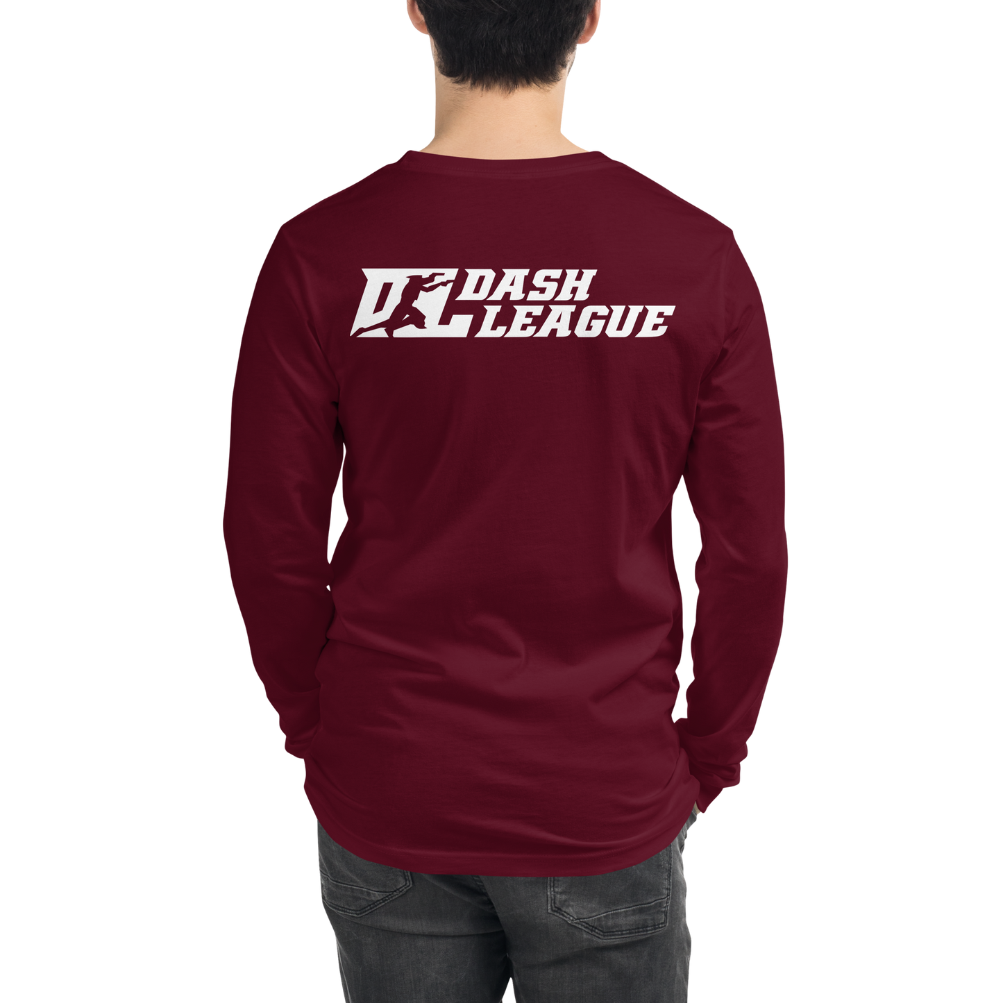 Long Sleeve Shirt White Outline DL Logo (Front+Back)