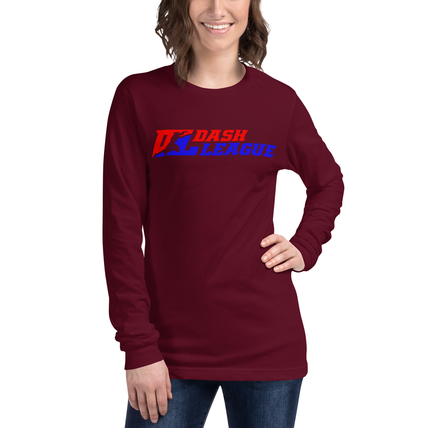 Camisa unisex de manga larga con logotipo DL de color ancho