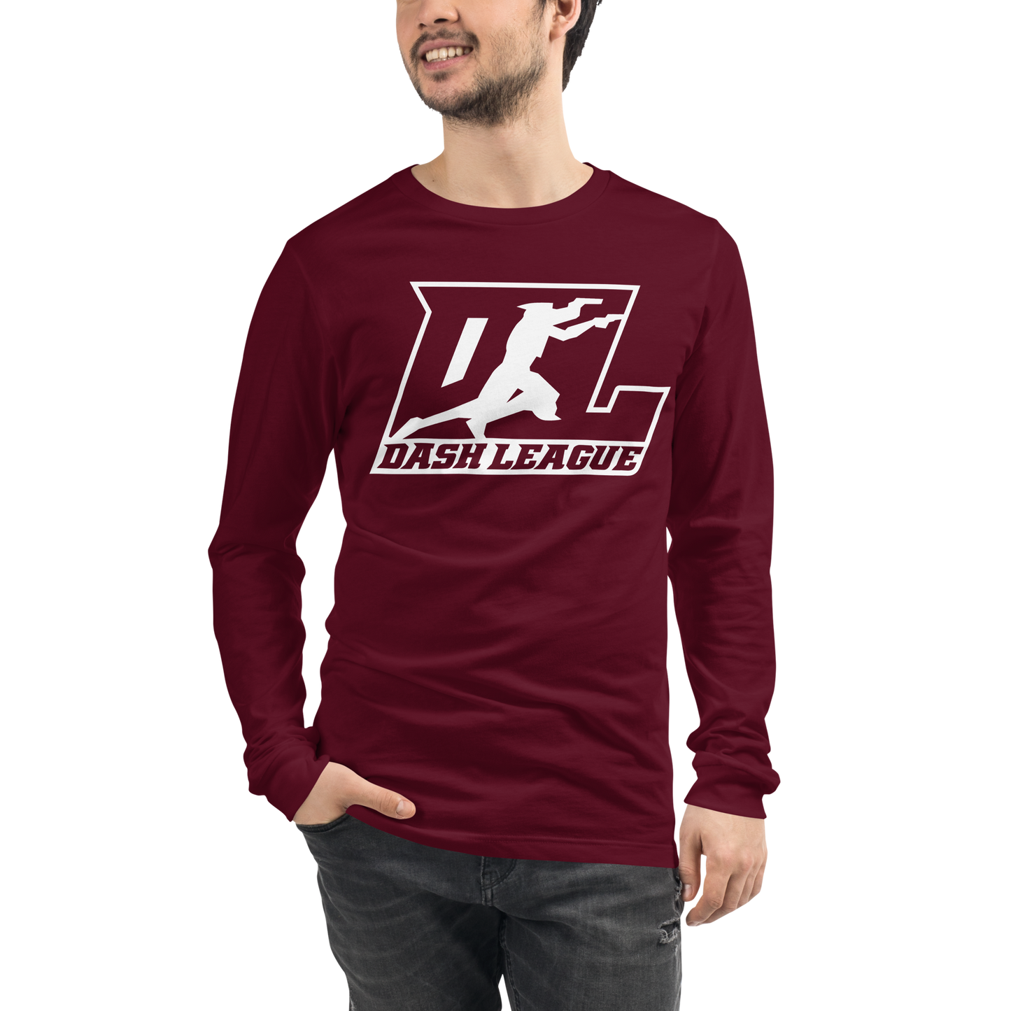 Long Sleeve Shirt White Outline DL Logo