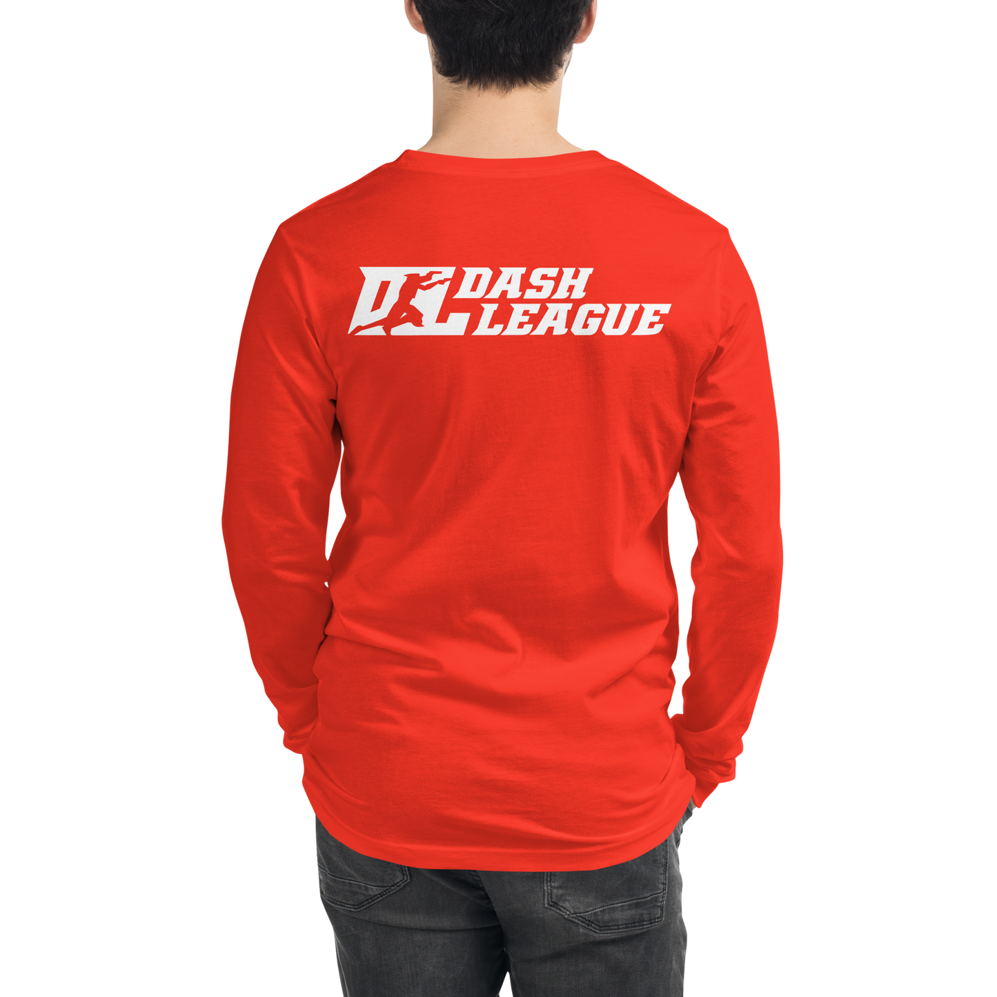 Long Sleeve Shirt White Outline DL Logo (Front+Back)