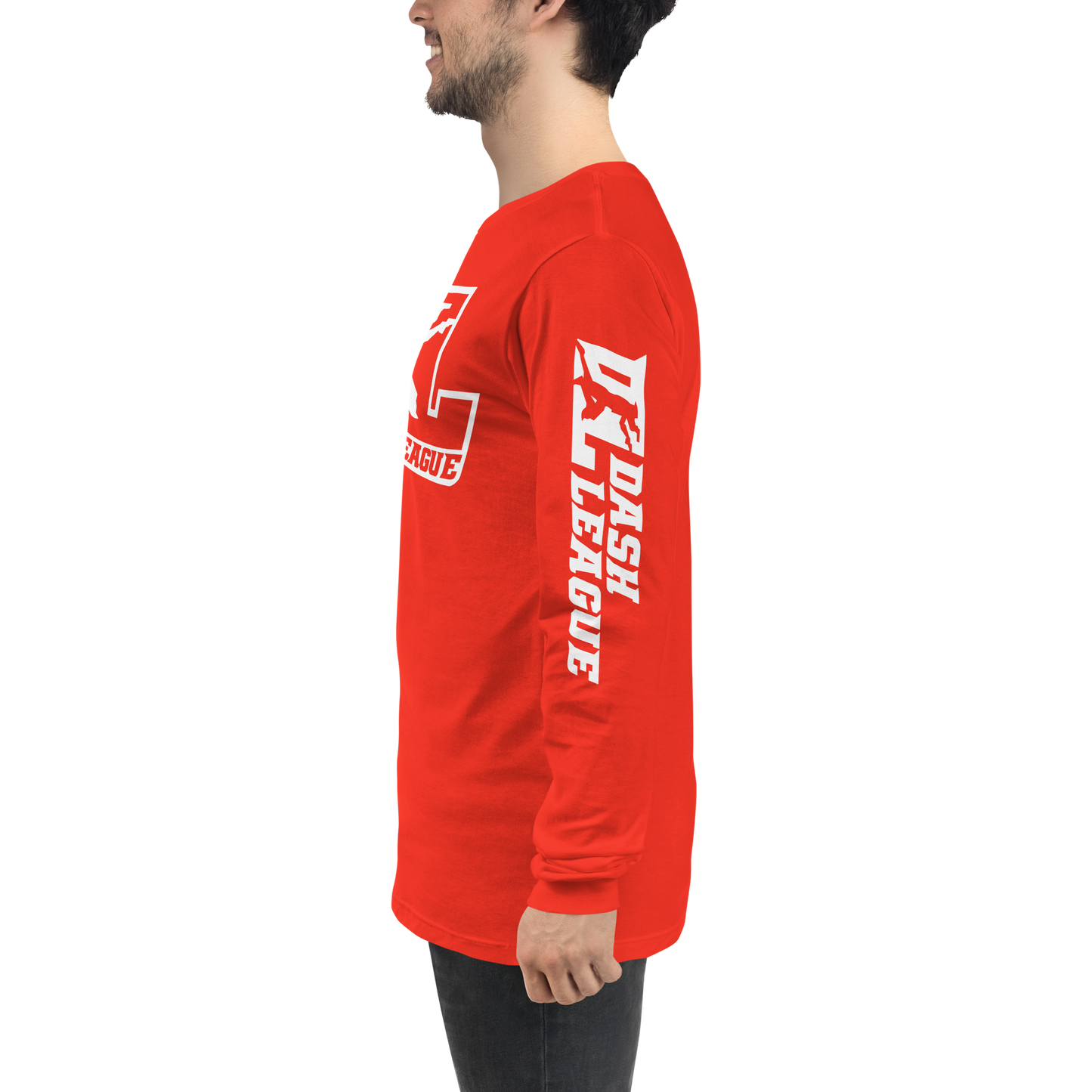 Long Sleeve Shirt White Outline DL Logo (Front+Sleeves)