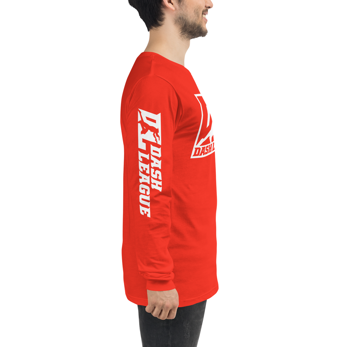 Long Sleeve Shirt White Outline DL Logo (Front+Sleeves)