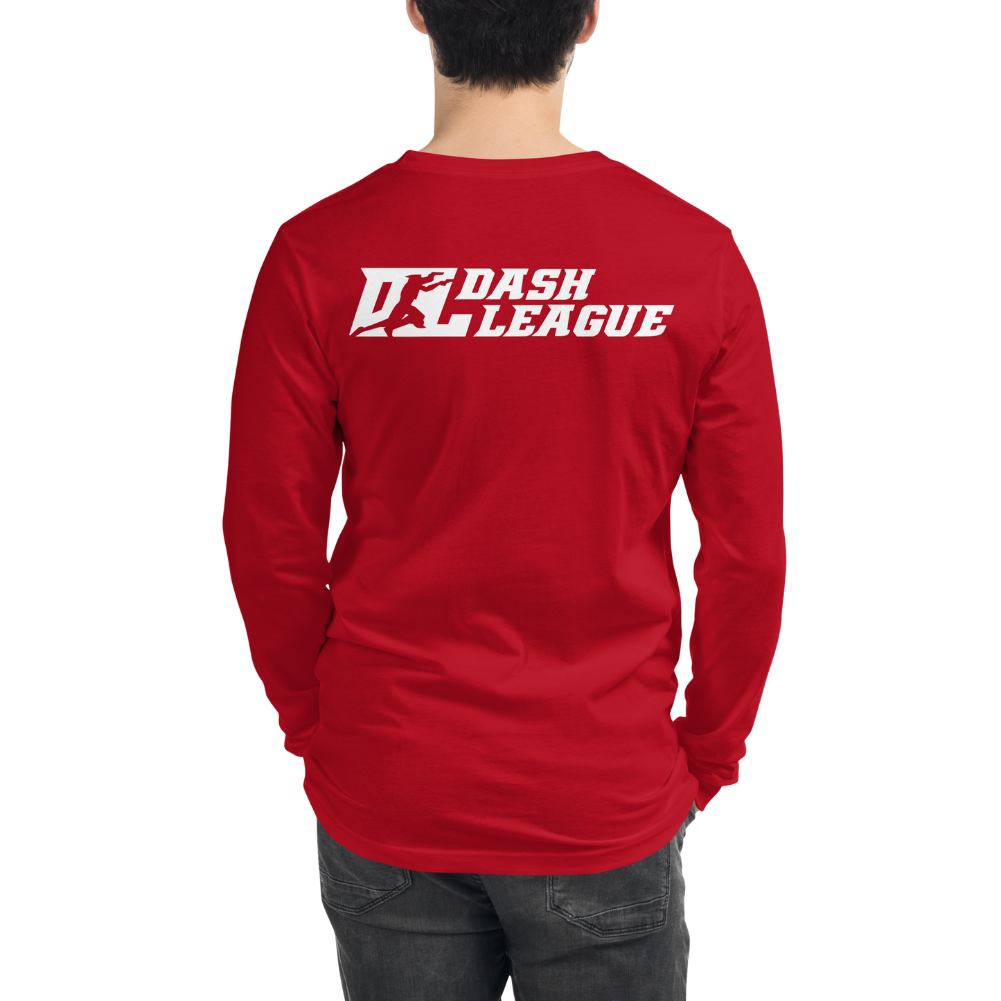 Long Sleeve Shirt White Outline DL Logo (Front+Back)