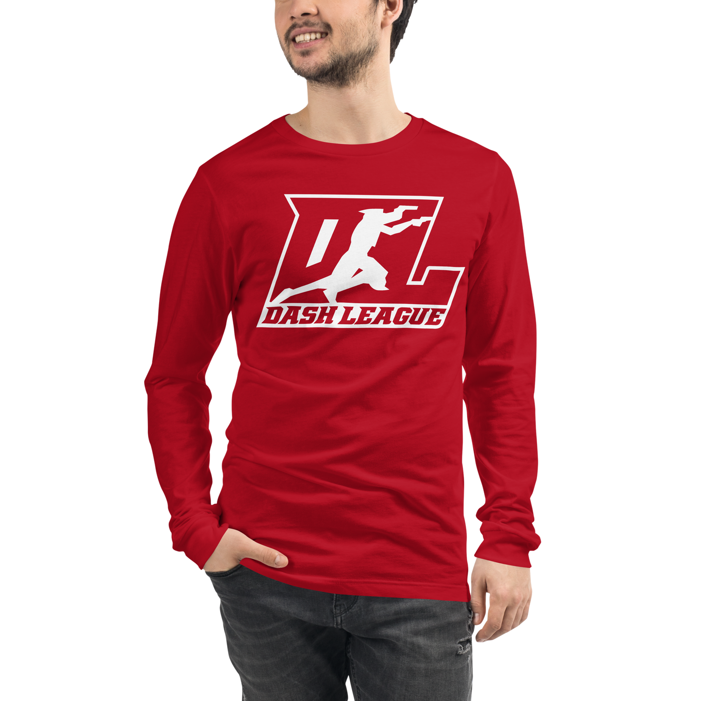Long Sleeve Shirt White Outline DL Logo (Front+Back)