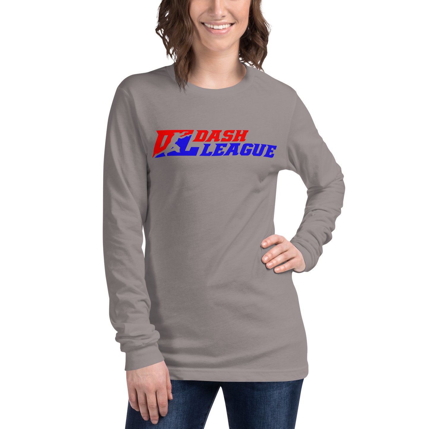 Camisa unisex de manga larga con logotipo DL de color ancho