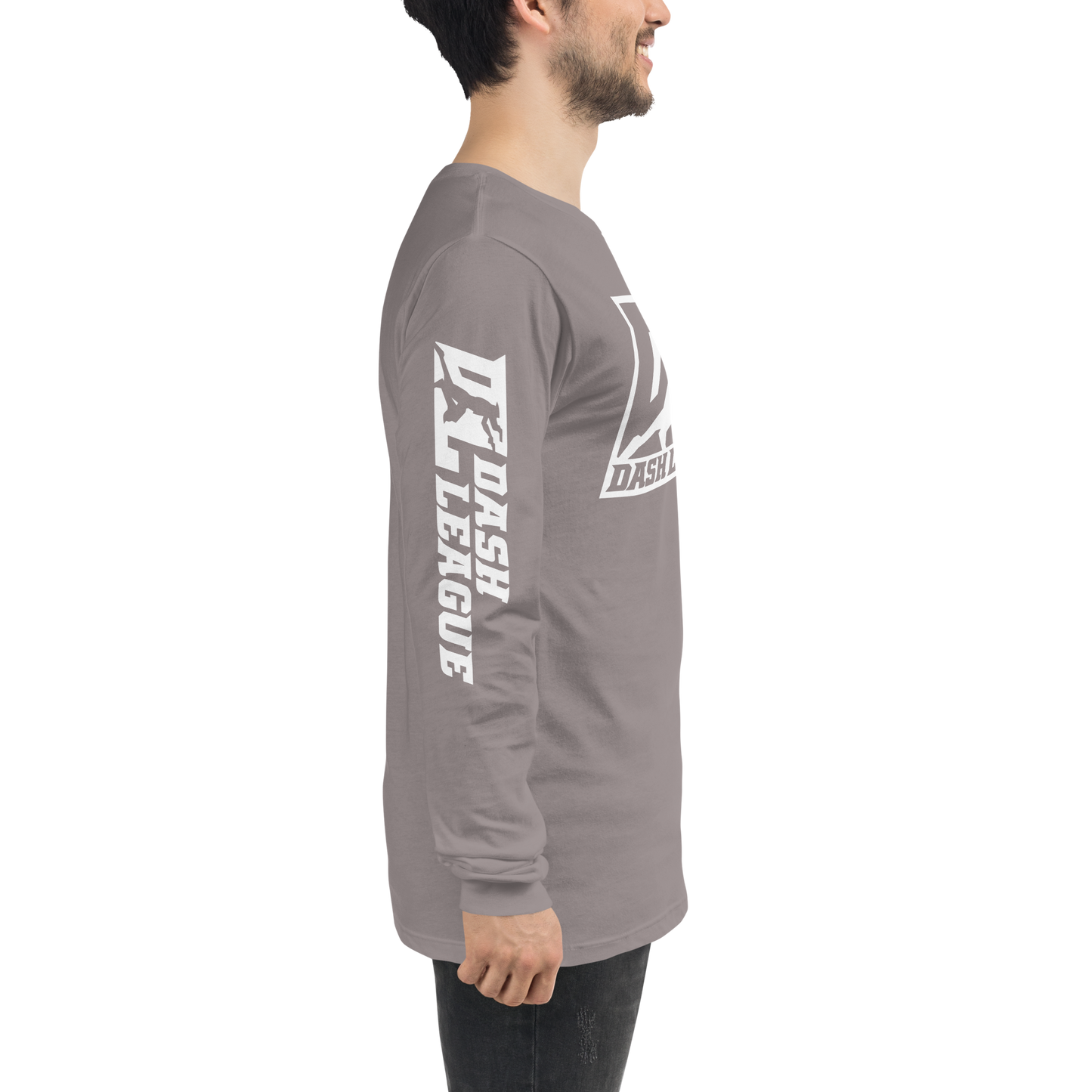 Long Sleeve Shirt White Outline DL Logo (Front+Sleeves)