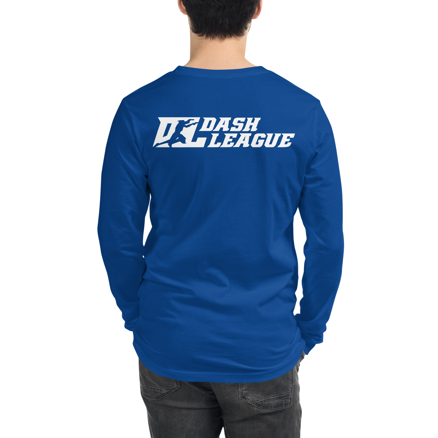 Long Sleeve Shirt White Outline DL Logo (Front+Back)