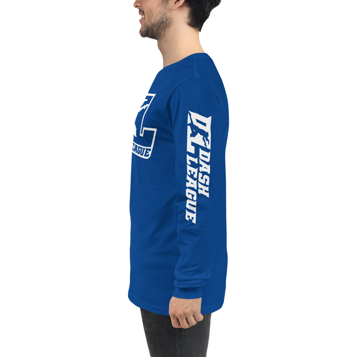 Long Sleeve Shirt White Outline DL Logo (Front+Sleeves)