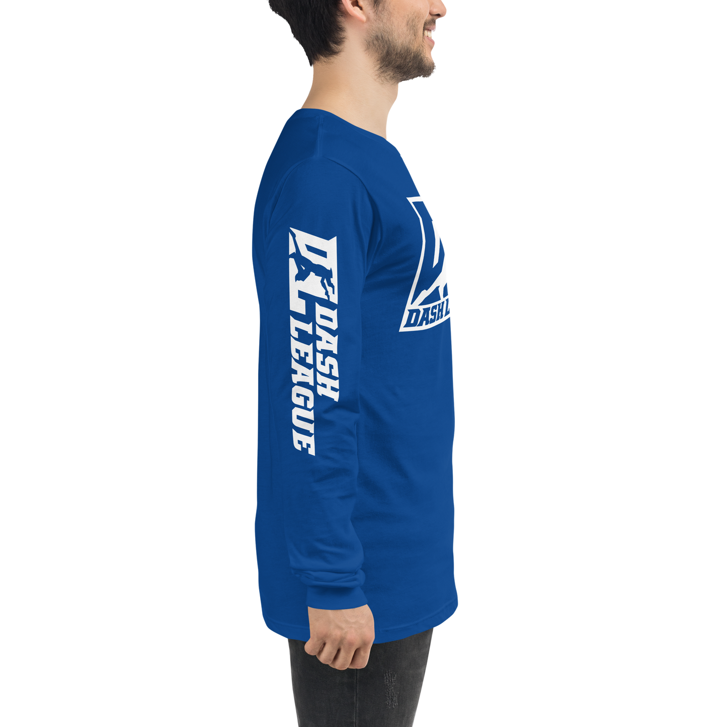 Long Sleeve Shirt White Outline DL Logo (Front+Sleeves)
