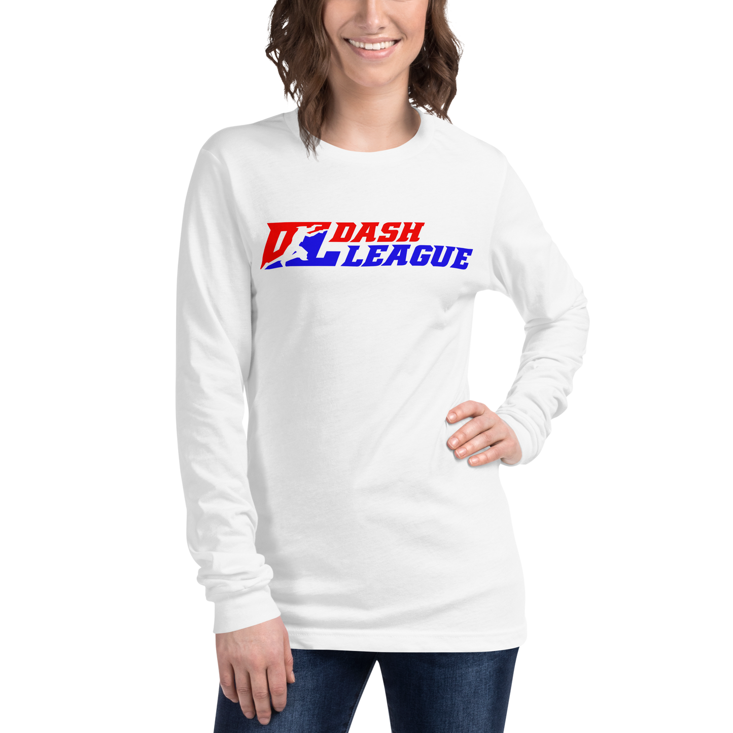 Camisa unisex de manga larga con logotipo DL de color ancho