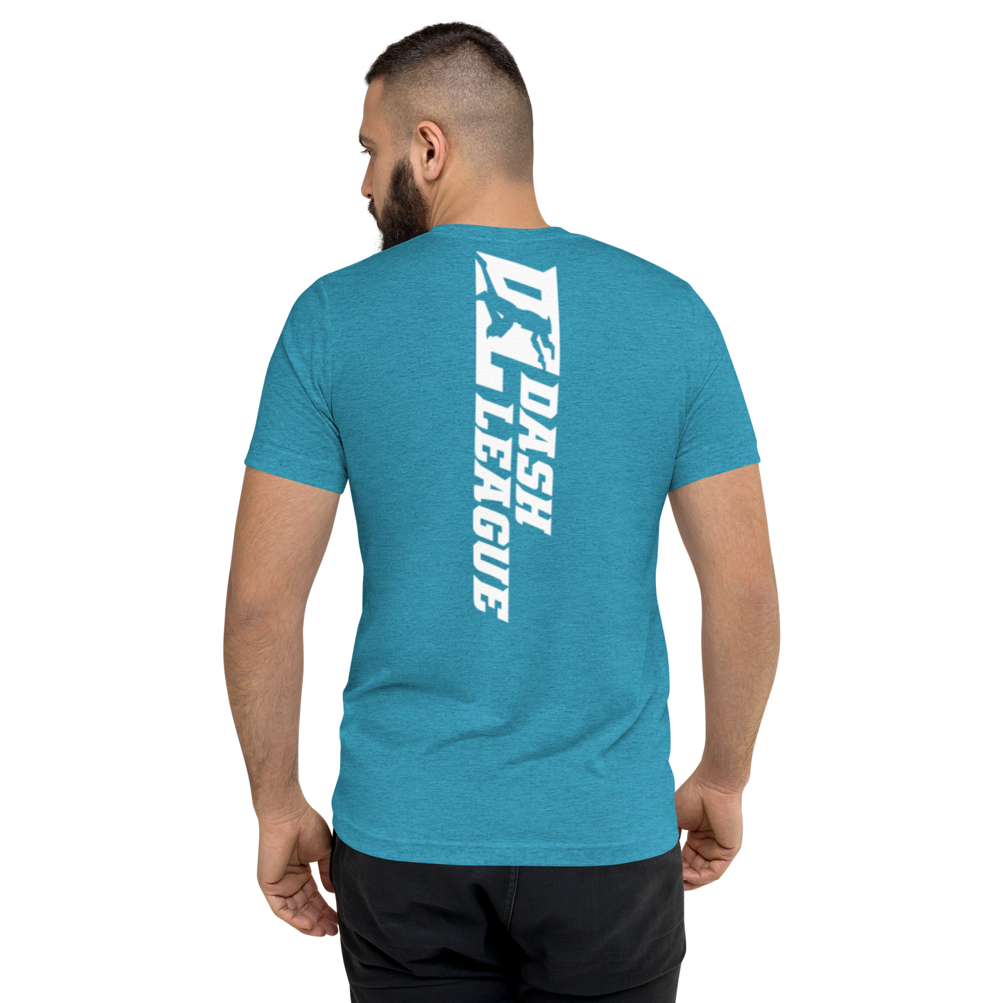 Tri-Blend Shirt White Wide DL Logo (Front+Back)