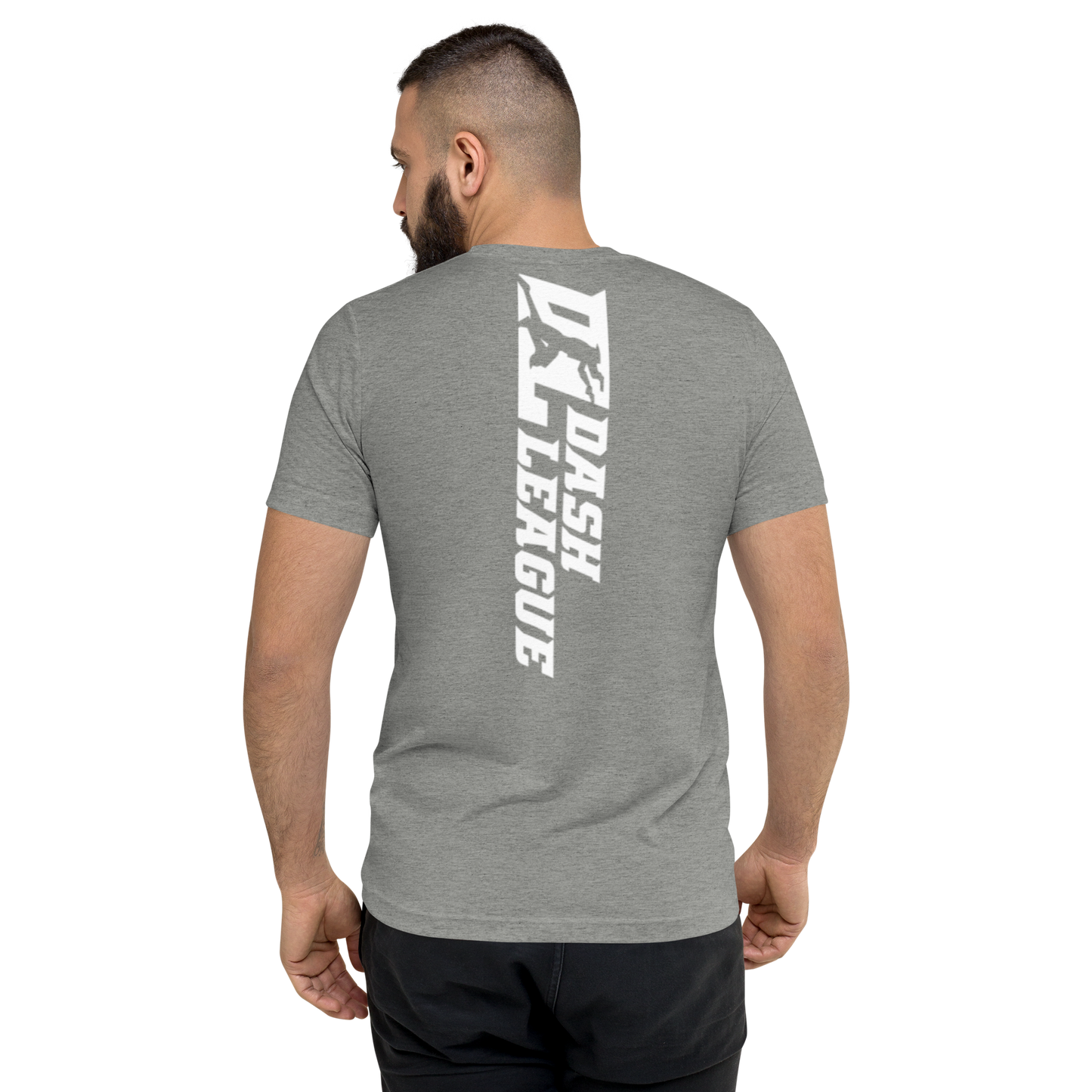 Tri-Blend Shirt White Wide DL Logo (Front+Back)