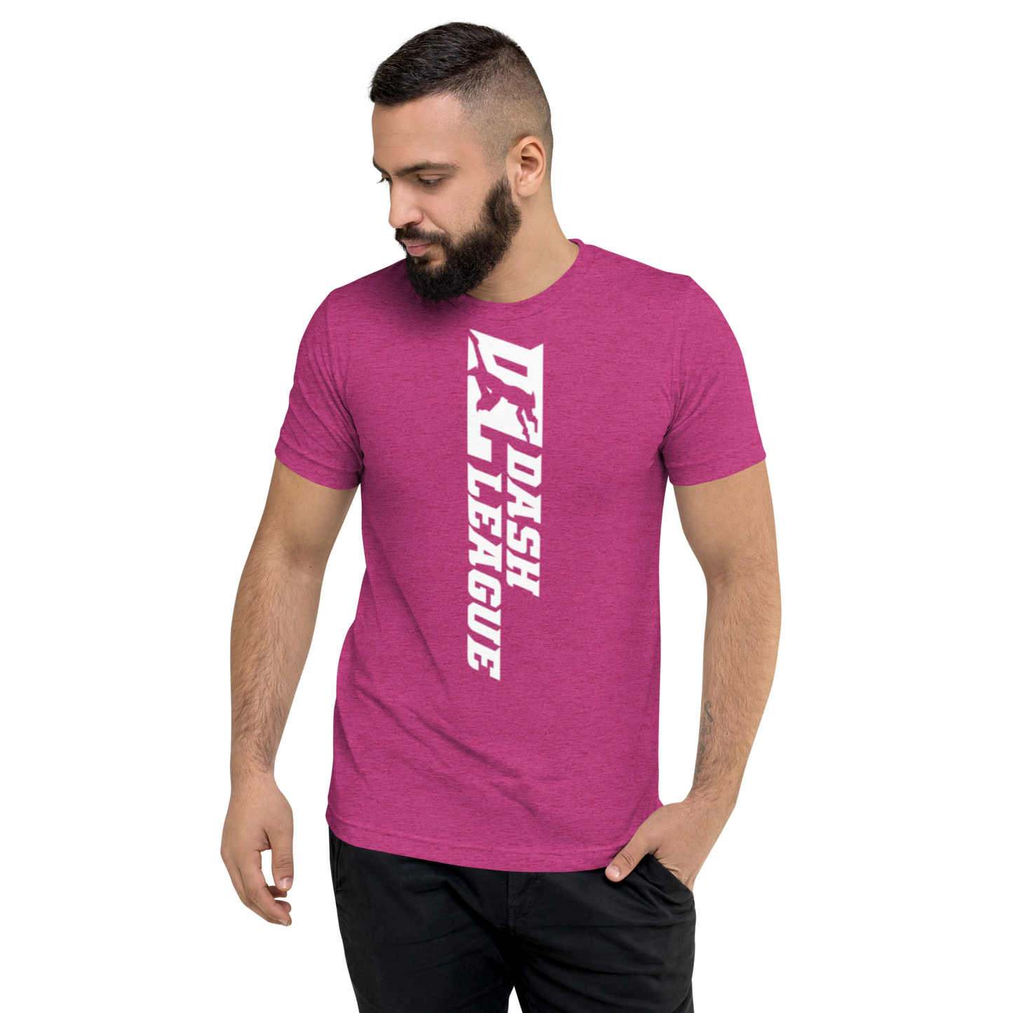 Tri-Blend Shirt White Wide DL Logo (Front+Back)