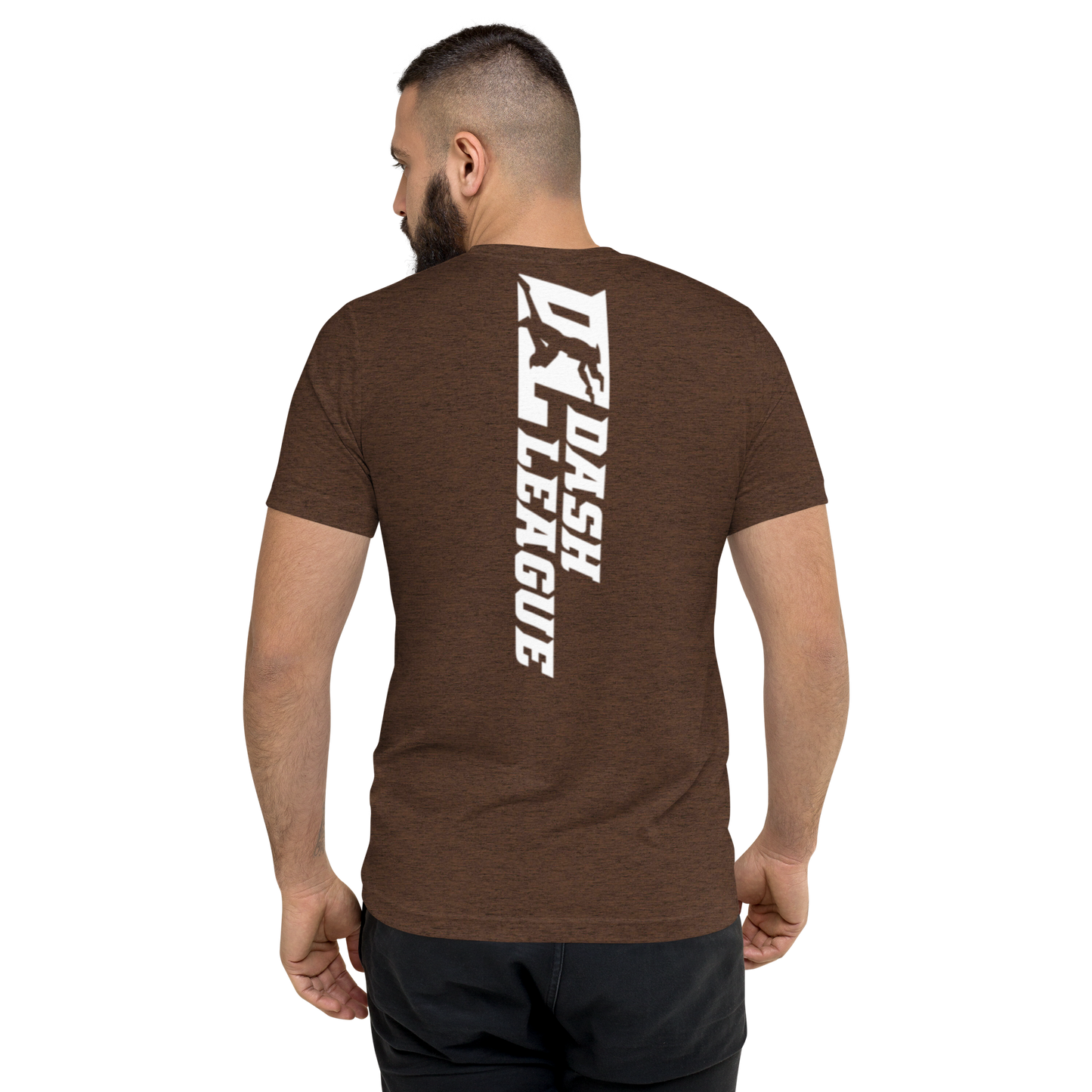 Tri-Blend Shirt White Wide DL Logo (Front+Back)