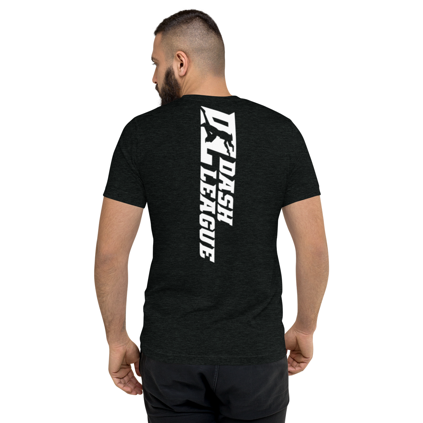 Tri-Blend Shirt White Wide DL Logo (Front+Back)