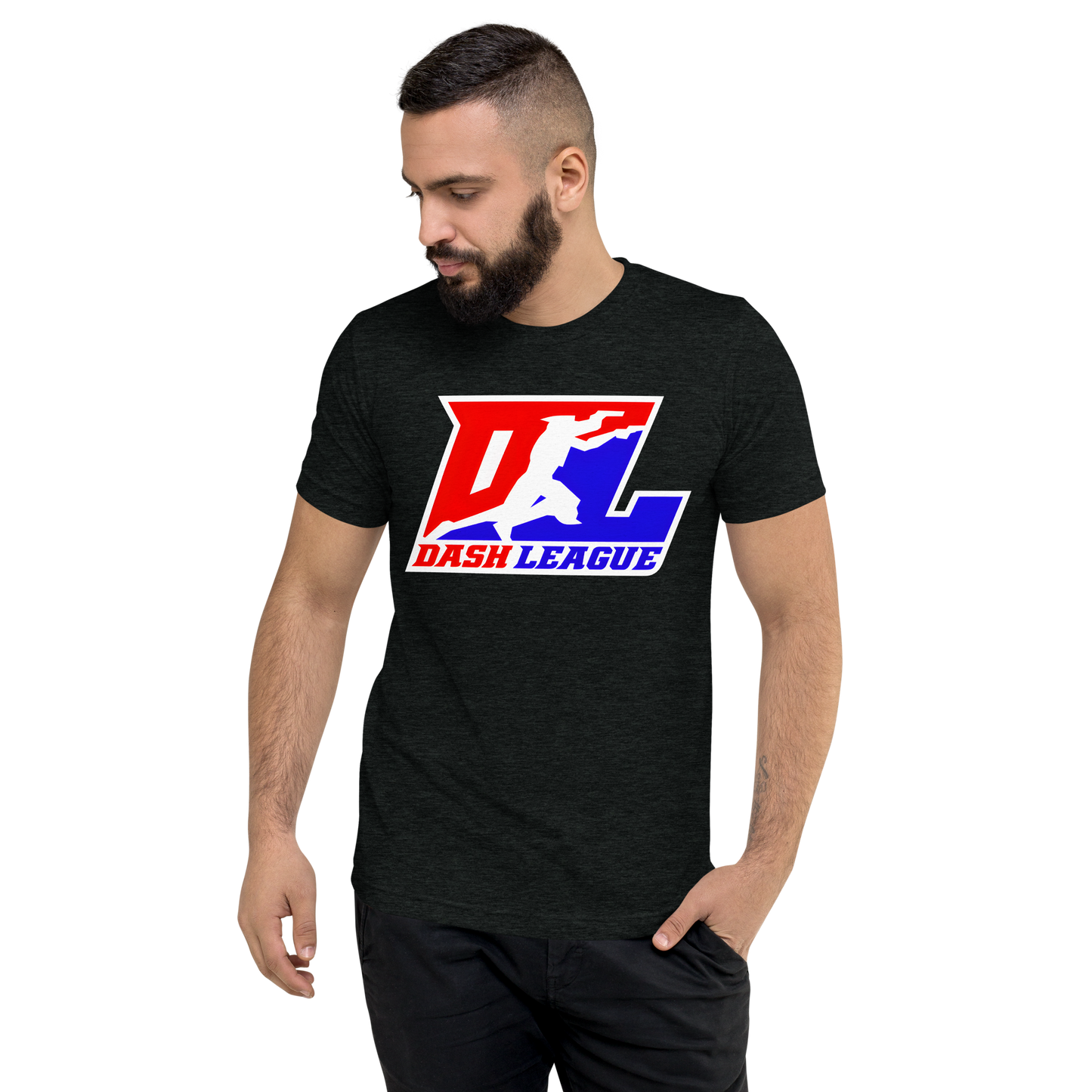 Tri-Blend Shirt Color with White Outline DL Logo