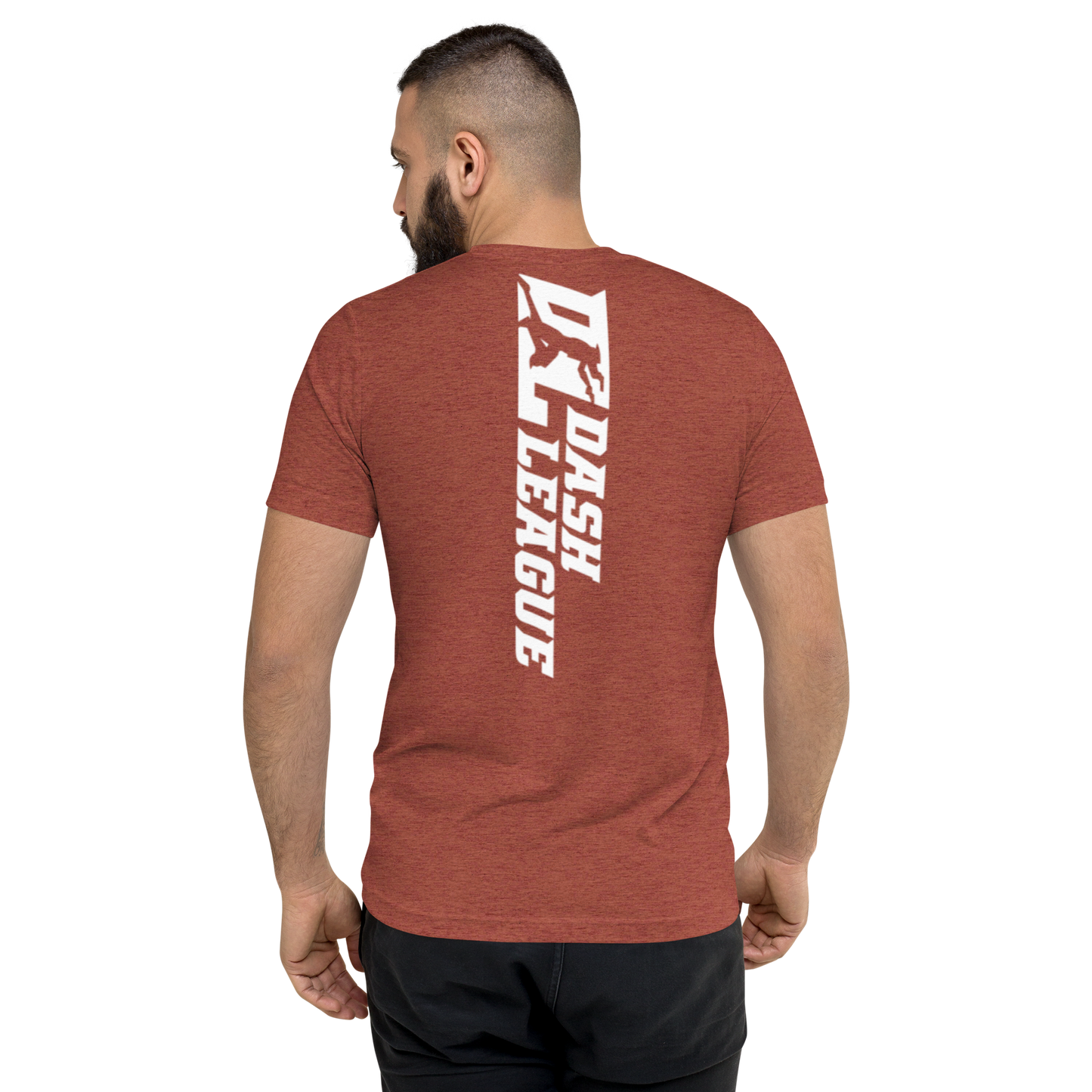 Tri-Blend Shirt White Wide DL Logo (Front+Back)