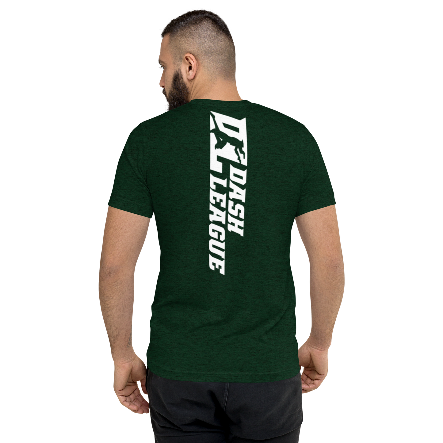 Tri-Blend Shirt White Wide DL Logo (Front+Back)