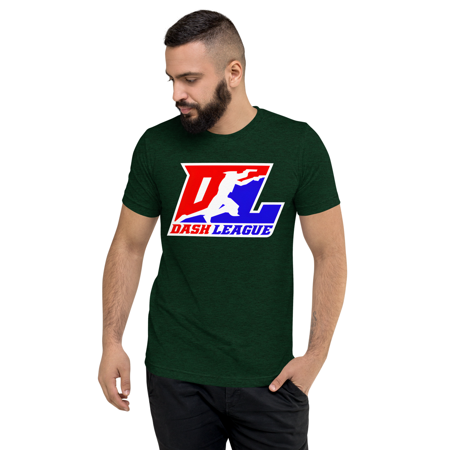 Tri-Blend Shirt Color with White Outline DL Logo