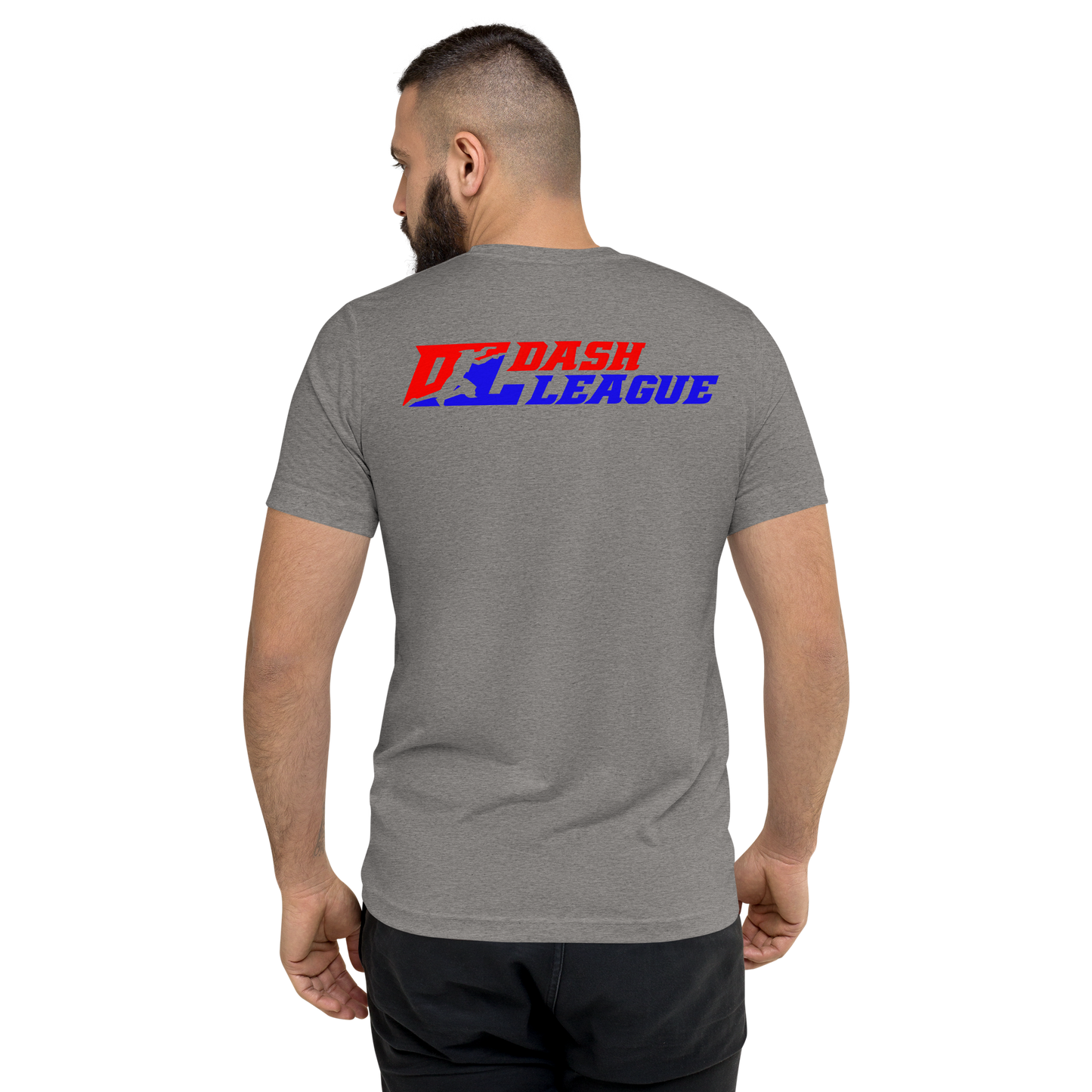 Tri-Blend Shirt Color with White Outline DL Logo (Front+Back)