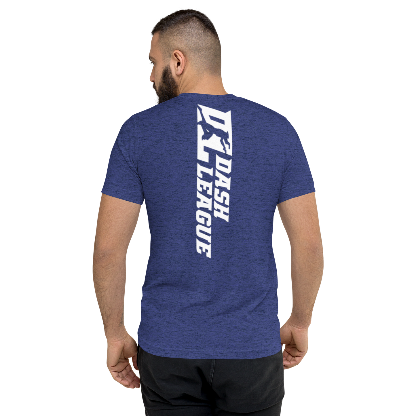 Tri-Blend Shirt White Wide DL Logo (Front+Back)