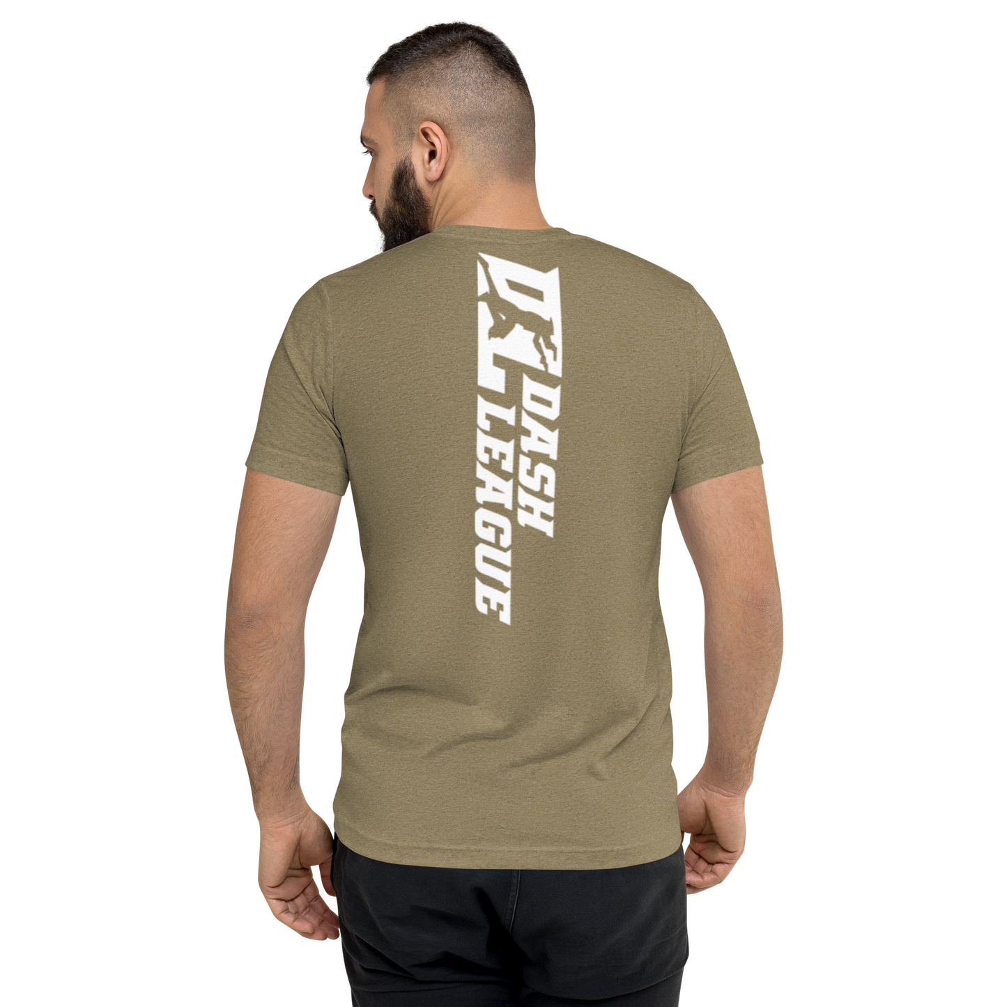 Tri-Blend Shirt White Wide DL Logo (Front+Back)