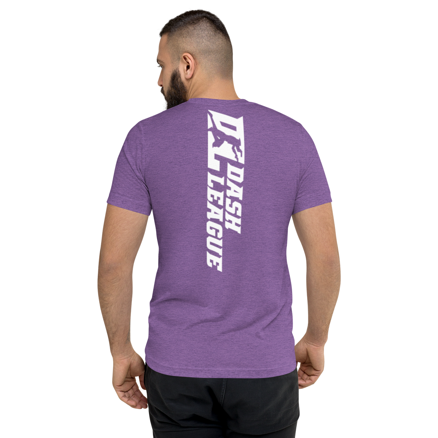 Tri-Blend Shirt White Wide DL Logo (Front+Back)