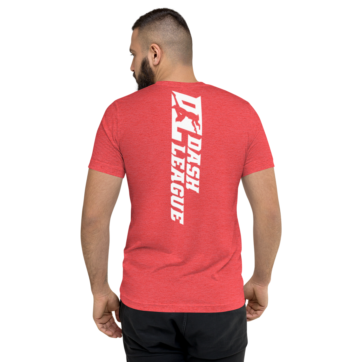 Tri-Blend Shirt White Wide DL Logo (Front+Back)