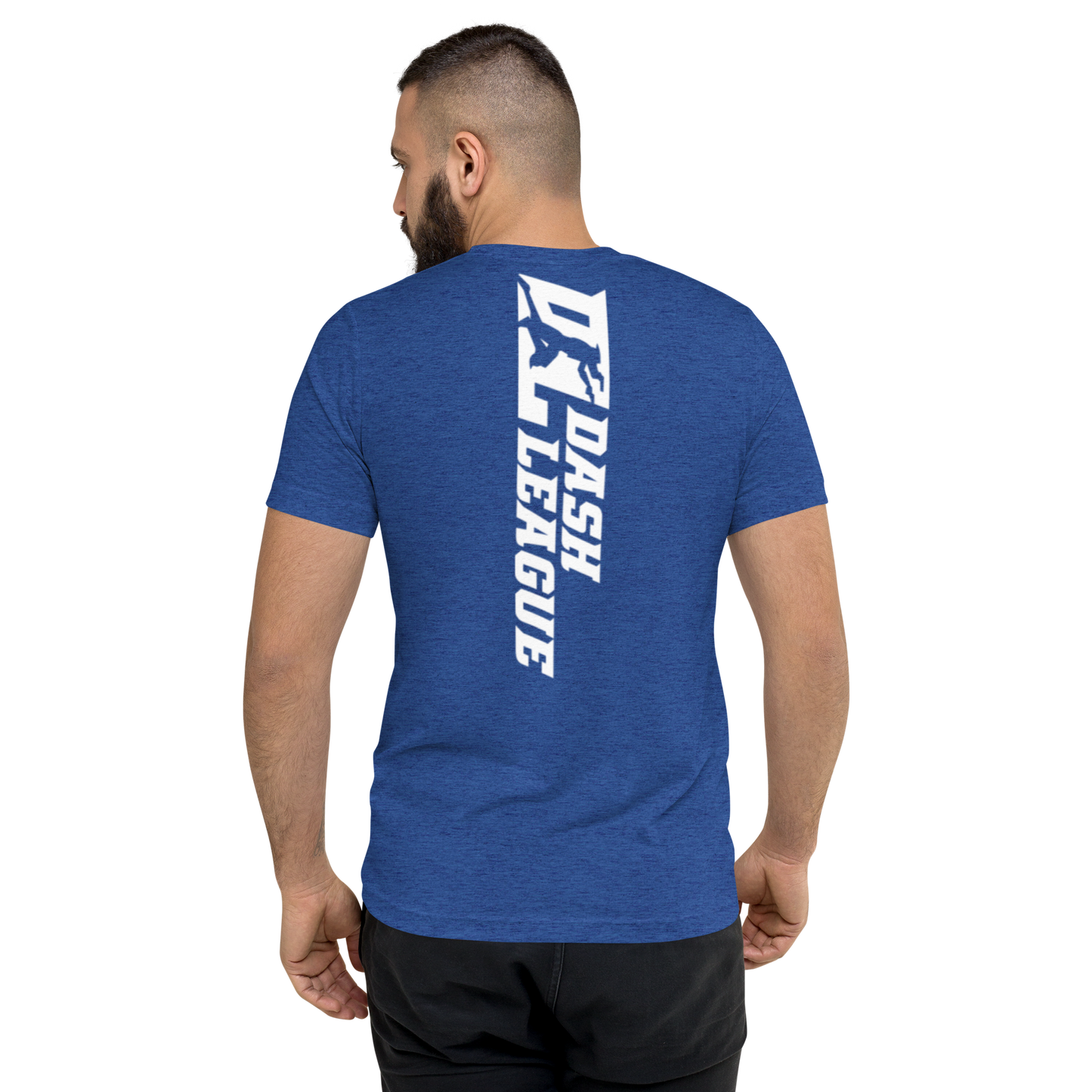 Tri-Blend Shirt White Wide DL Logo (Front+Back)