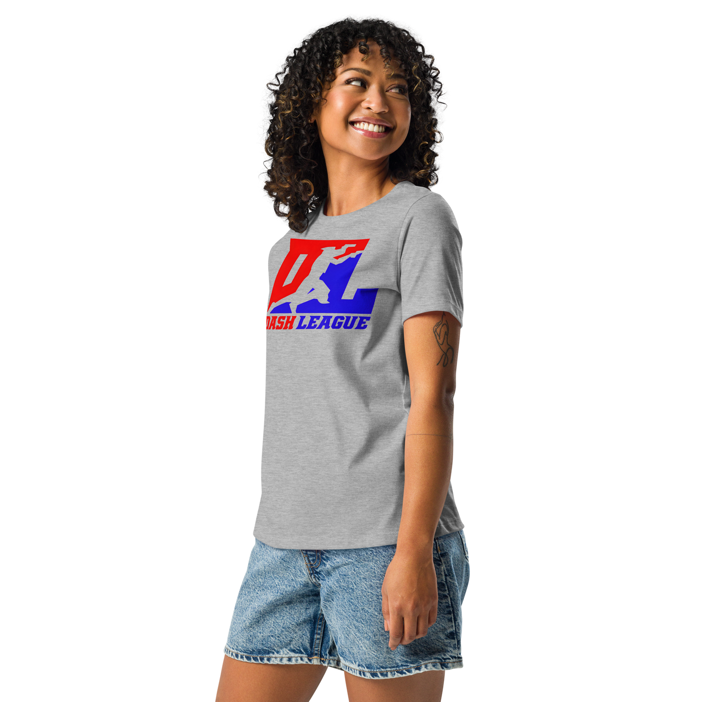 Camiseta relajada para mujer con logotipo DL en color