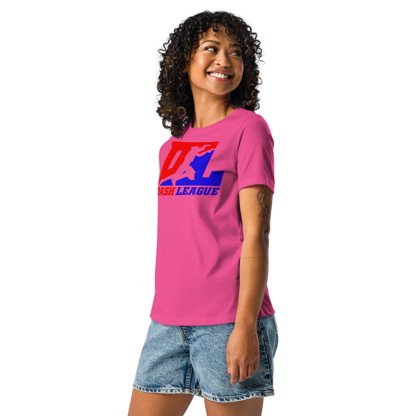 Camiseta relajada para mujer con logotipo DL en color