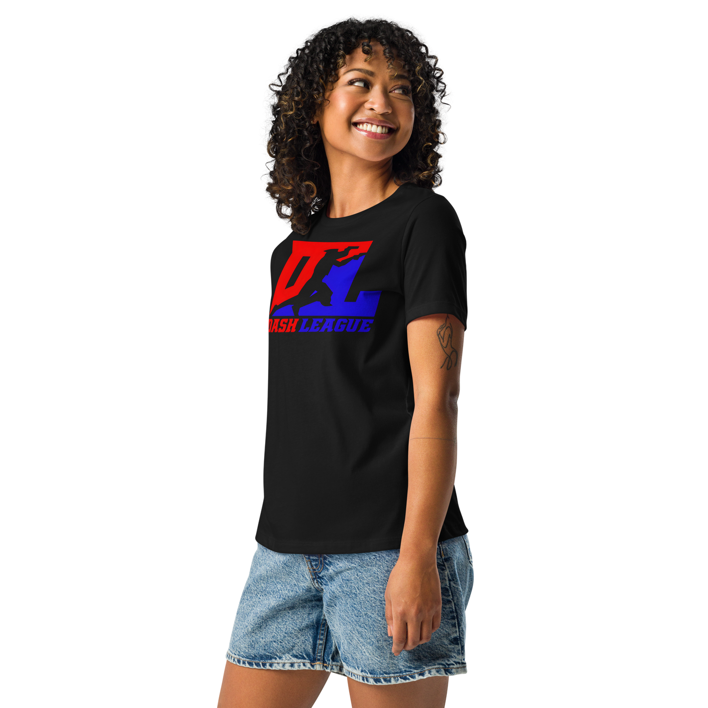 Camiseta relajada para mujer con logotipo DL en color