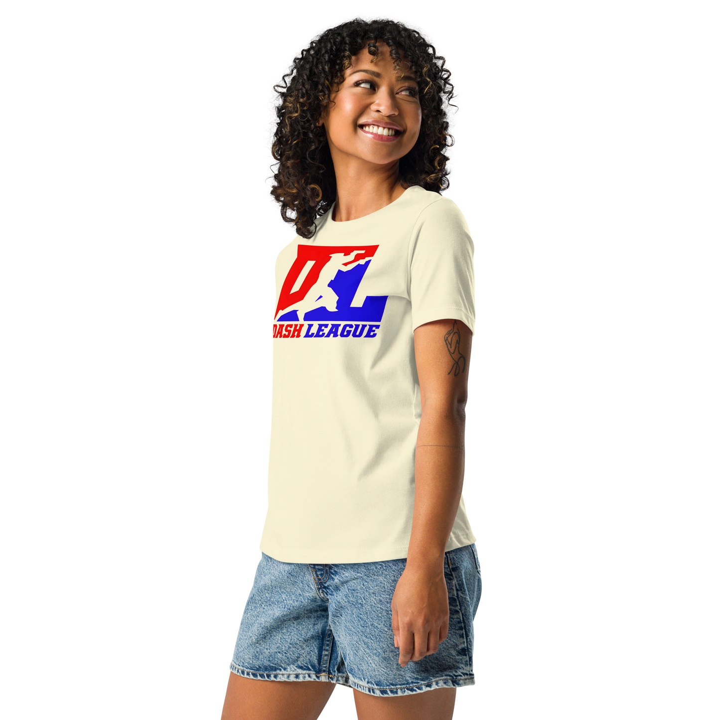 Camiseta relajada para mujer con logotipo DL en color
