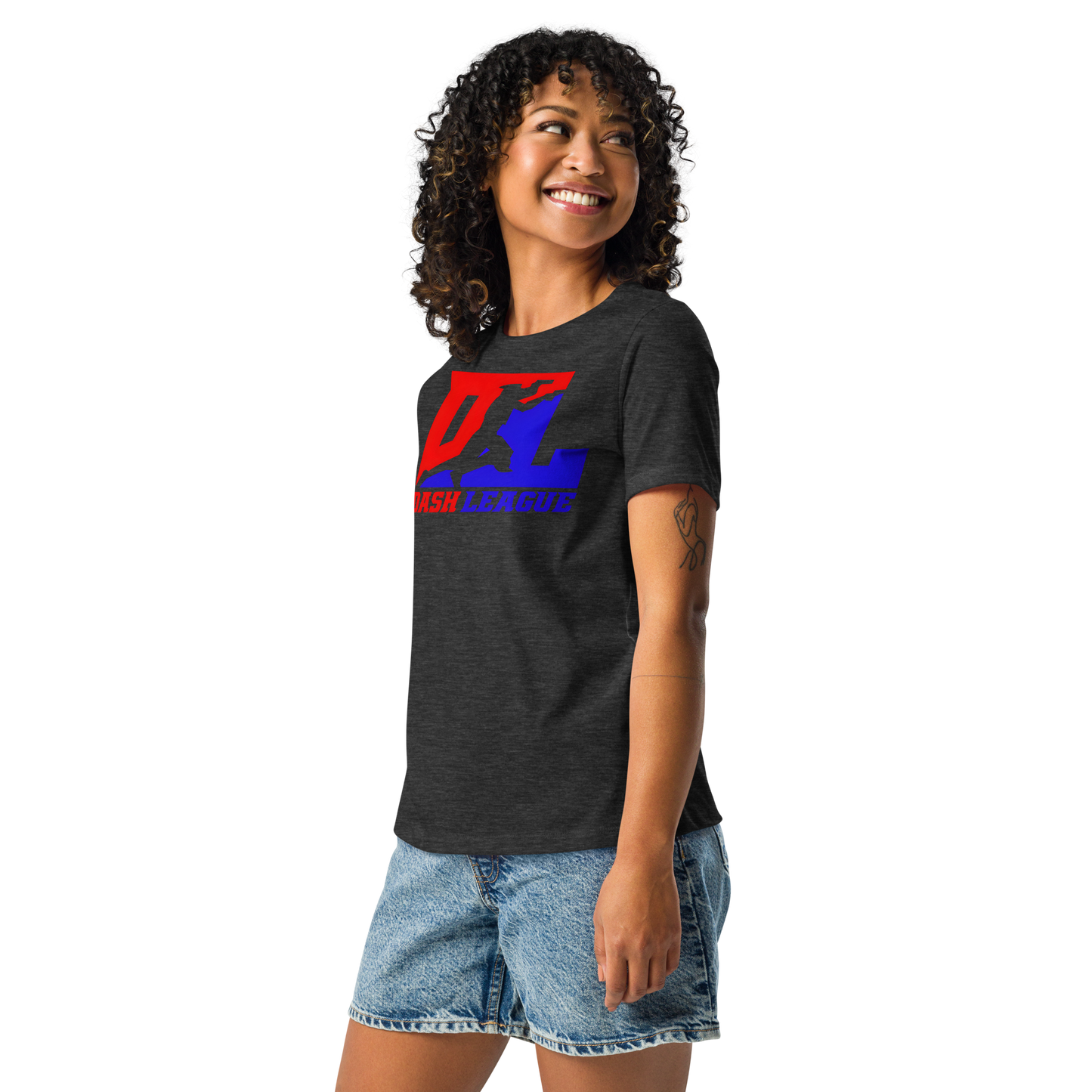 Camiseta relajada para mujer con logotipo DL en color