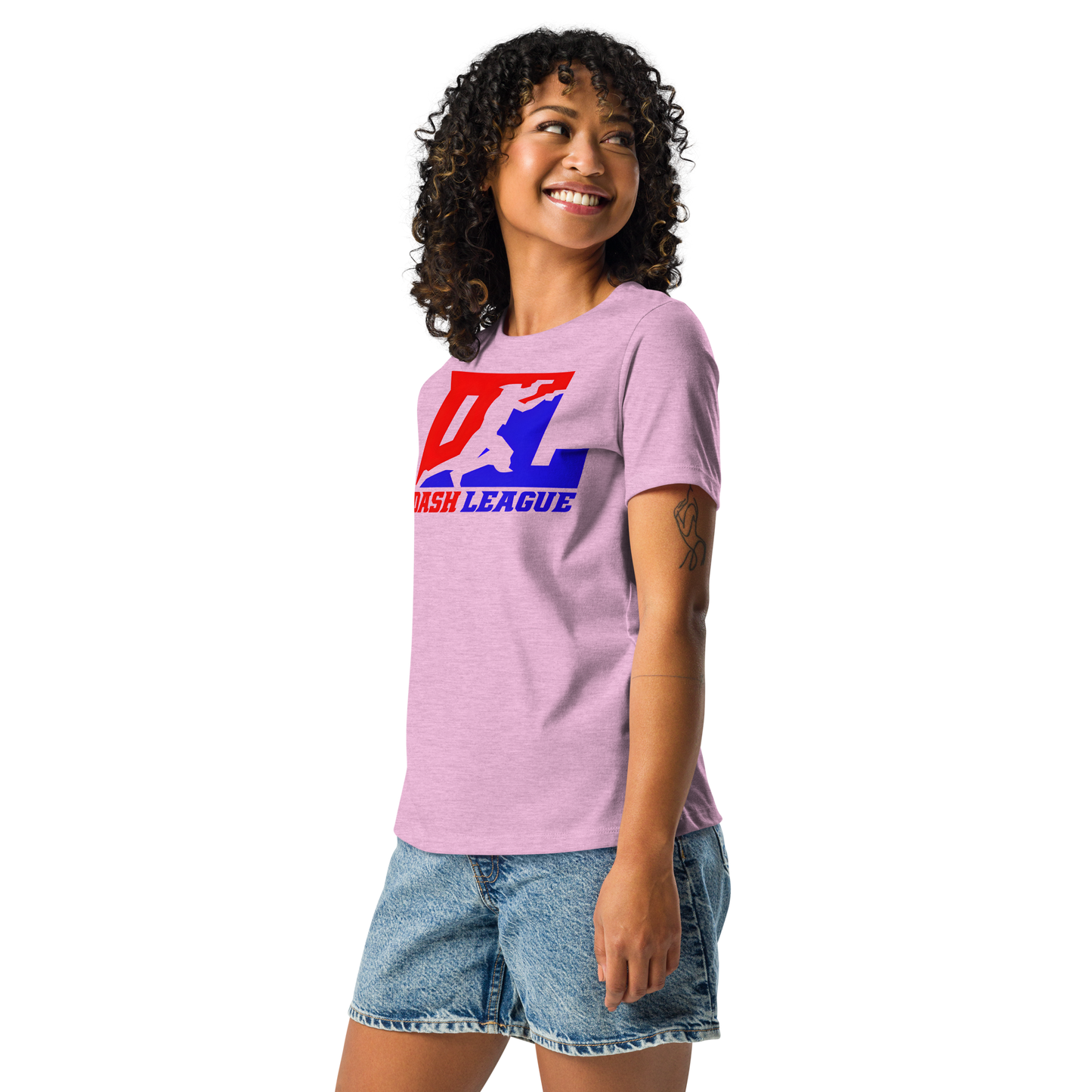 Camiseta relajada para mujer con logotipo DL en color