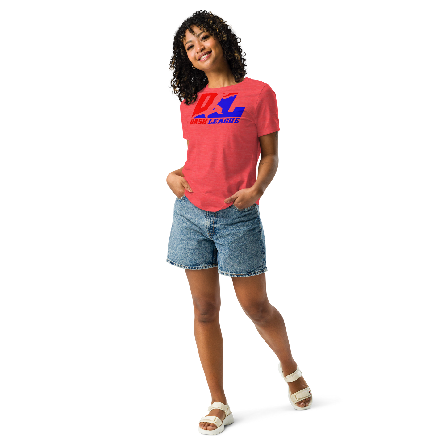 Camiseta relajada para mujer con logotipo DL en color