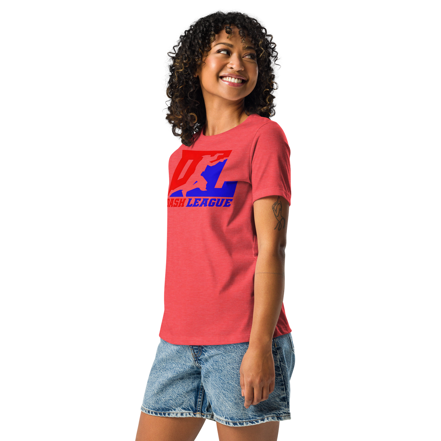 Camiseta relajada para mujer con logotipo DL en color