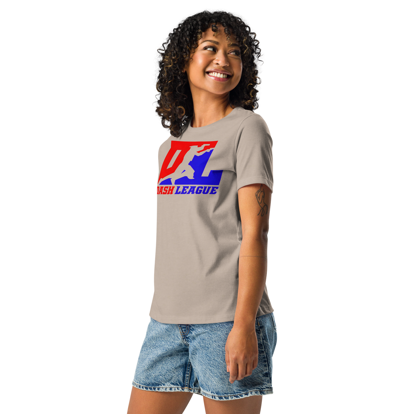 Camiseta relajada para mujer con logotipo DL en color