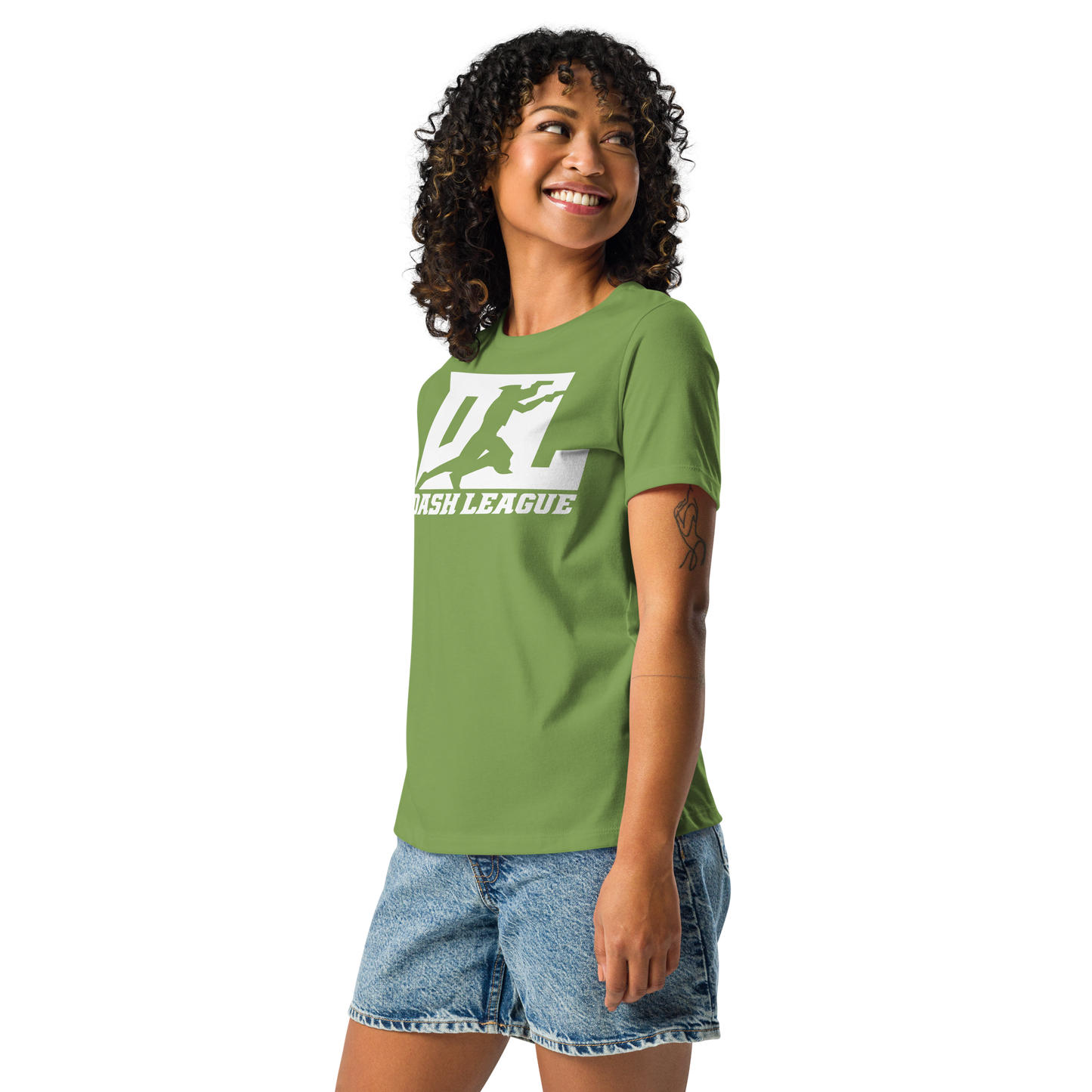 T-shirt décontracté pour femme avec logo DL blanc