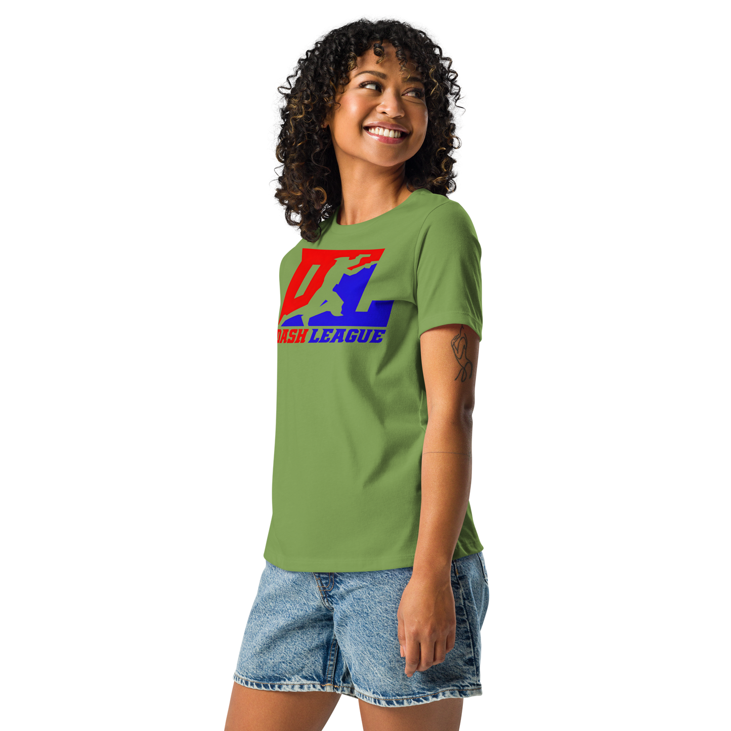Camiseta relajada para mujer con logotipo DL en color