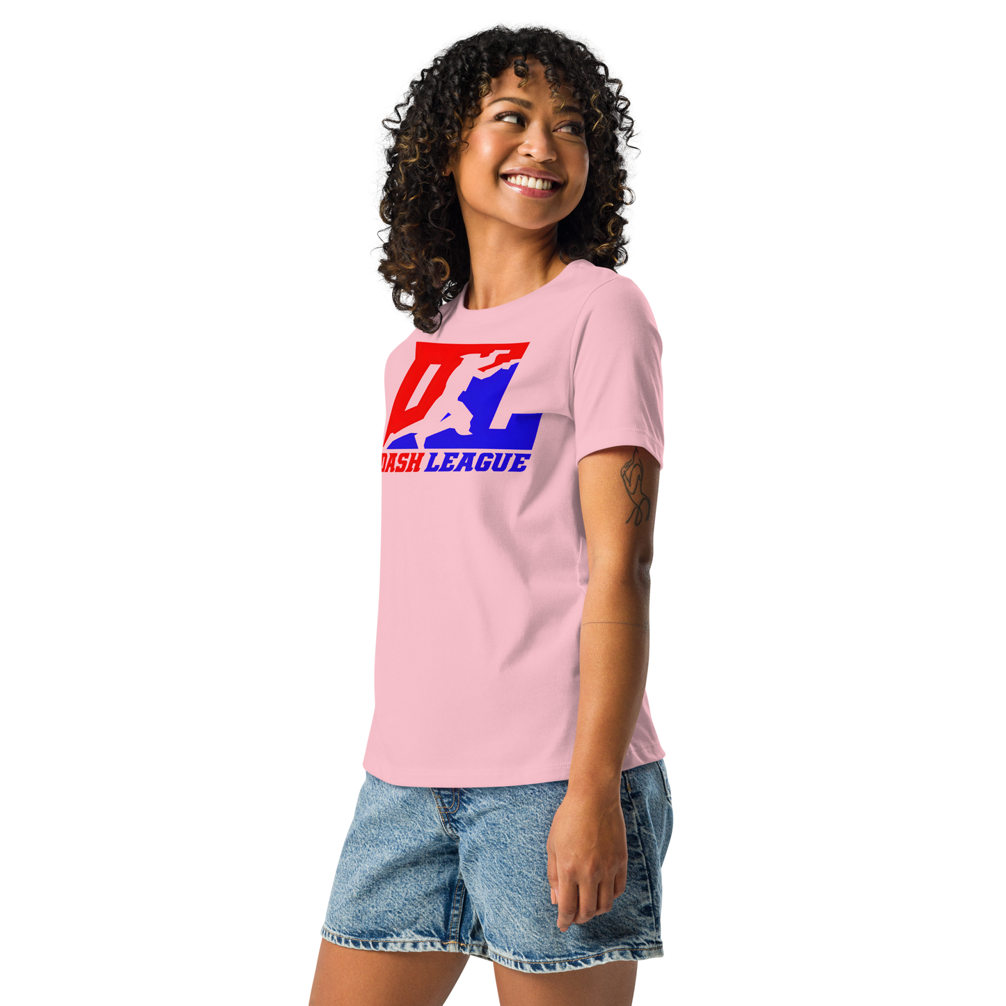 Camiseta relajada para mujer con logotipo DL en color