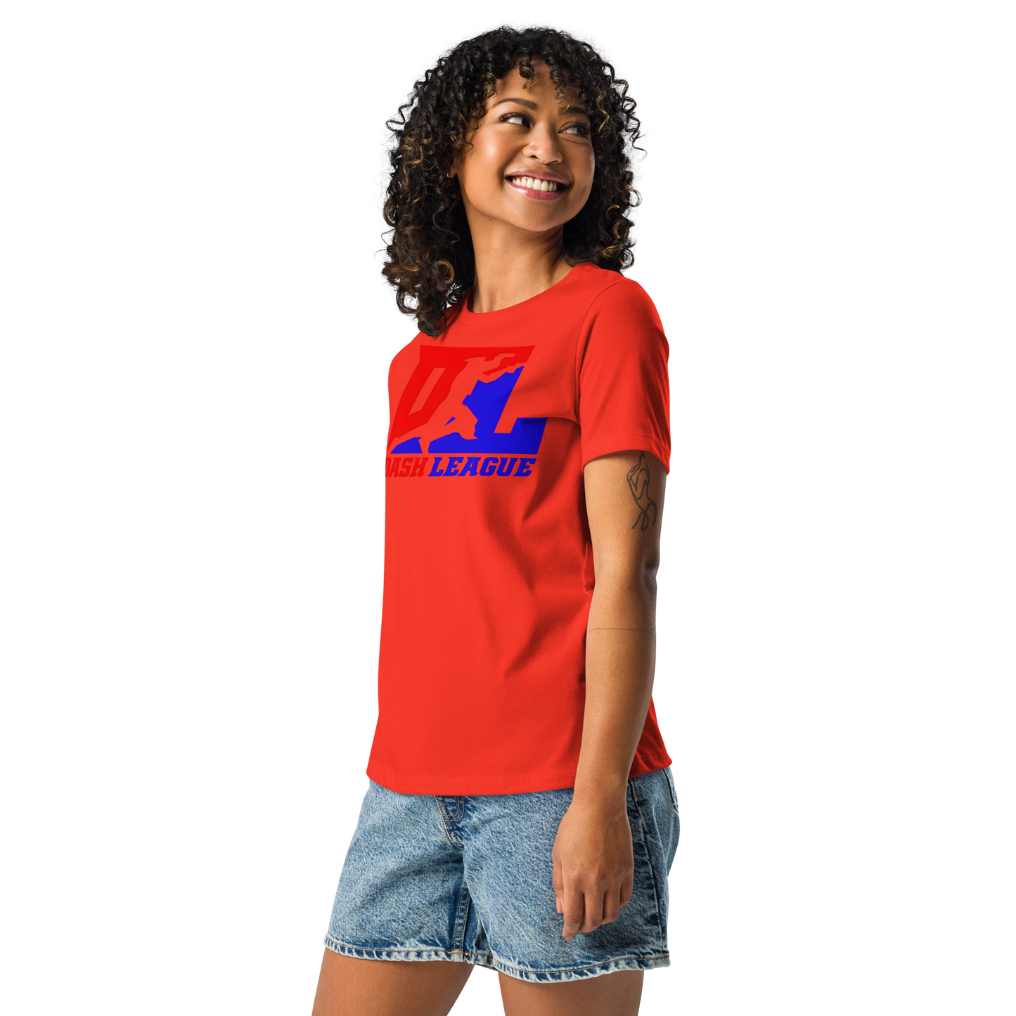 Camiseta relajada para mujer con logotipo DL en color
