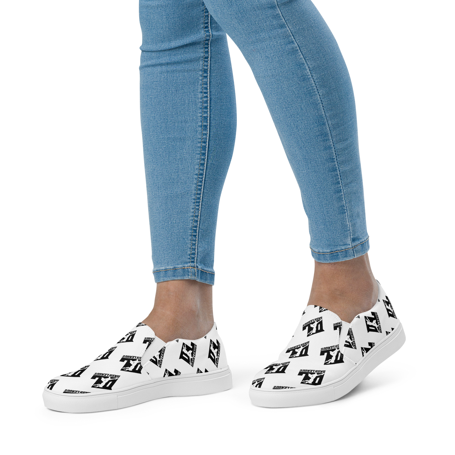 Zapato de mujer con estampado de logotipo DL en color negro