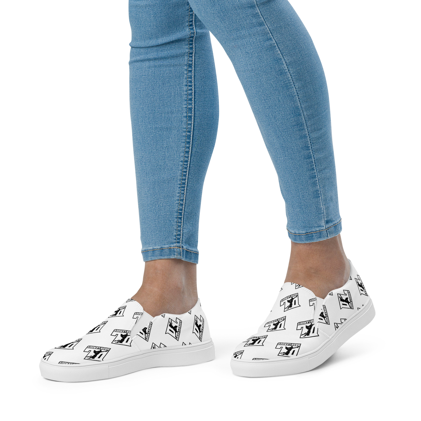 Zapato de mujer con estampado de logotipo DL en negro